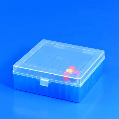 Laboratory 100 Well 1.8ml 2ml Cryotube Storage Box With Hinged Lid